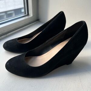 Cole Haan black wedge heels, perfect for work